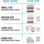 Vacuum Storage Bags, Vacuum Seal Space Saver Bags for Clothing, Travel Lugggage, Carry-on, Blankets, Pillow, Comforters, Bedding, 10 Jumbo - Image 5