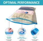 Vacuum Storage Bags, Vacuum Seal Space Saver Bags for Clothing, Travel Lugggage, Carry-on, Blankets, Pillow, Comforters, Bedding, 10 Jumbo - Image 6