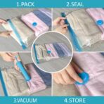 Vacuum Storage Bags, Vacuum Seal Space Saver Bags for Clothing, Travel Lugggage, Carry-on, Blankets, Pillow, Comforters, Bedding, 10 Jumbo - Image 8