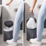Plasticplace Custom Fit Trash Bags, Compatible with Simplehuman Code R (100 Count) White Drawstring Garbage Liners 2.6 Gallon/ 10 Liter 16.5" x 18" - Image 3