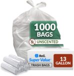 Reli. SuperValue 13 Gallon Trash Bags | 1000 Count Bulk | Tall Kitchen | Can Liners | Clear Multi-Use Garbage Bags - Image 2
