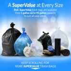 Reli. SuperValue 13 Gallon Trash Bags | 1000 Count Bulk | Tall Kitchen | Can Liners | Clear Multi-Use Garbage Bags - Image 8