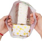 Whaline Thank You Merchandise Bag with Die Cut Handle Plastic Greenery Leaves Theme Boutique Bags 12 x 16 Inch Bulk Thank You Gift Bags for Wedding Birthday Baby Shower Party Shopping Retail 50 Pack - Image 5