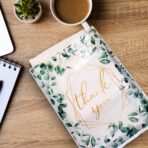 Whaline Thank You Merchandise Bag with Die Cut Handle Plastic Greenery Leaves Theme Boutique Bags 12 x 16 Inch Bulk Thank You Gift Bags for Wedding Birthday Baby Shower Party Shopping Retail 50 Pack - Image 6