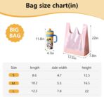 Plastic Bags 50pack 12.5×22×5.51" with Handles T-shirt Bags for Retail Shopping and Food Heavy Duty - Image 3