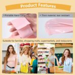 Plastic Bags 50pack 12.5×22×5.51" with Handles T-shirt Bags for Retail Shopping and Food Heavy Duty - Image 4
