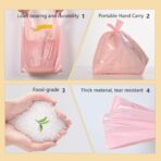 Plastic Bags 50pack 12.5×22×5.51" with Handles T-shirt Bags for Retail Shopping and Food Heavy Duty - Image 5