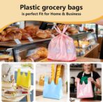 Plastic Bags 50pack 12.5×22×5.51" with Handles T-shirt Bags for Retail Shopping and Food Heavy Duty - Image 8