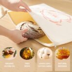 WiNDANCE Wide Zipper Access Beeswax Bread Bags for Homemade Bread - 2 Packs XL Reusable Organic Beeswax Linen Cotton Sourdough Bag, Homesteading Essentials Sourdough Bags with Zip to Keep Fresh - Image 5