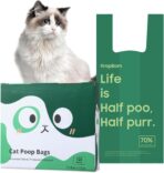 125 Count Cat Poop Bags with Handles, Disposable Litter Bags for Pet Poop, Extra-Thick Kitty Cat Waste Bags Easy Tie Leak-Proof Strengthen Unscented (Made of 70% Recycled Plastic) - Image 2