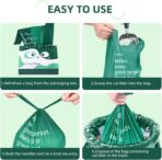 125 Count Cat Poop Bags with Handles, Disposable Litter Bags for Pet Poop, Extra-Thick Kitty Cat Waste Bags Easy Tie Leak-Proof Strengthen Unscented (Made of 70% Recycled Plastic) - Image 8