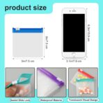 MARFOREVER 39 Pcs Pill Pouch Bags Set - Pill Bags Travel Pill Organizer Reusable Medicine Organizer Pills Storage Pouches Self Sealing 28 Pcs Plastic Medicine Bags 10 Sheets Labels and 1 Pc Marker - Image 3