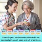 MARFOREVER 39 Pcs Pill Pouch Bags Set - Pill Bags Travel Pill Organizer Reusable Medicine Organizer Pills Storage Pouches Self Sealing 28 Pcs Plastic Medicine Bags 10 Sheets Labels and 1 Pc Marker - Image 7