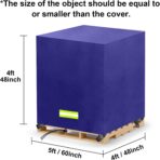 Pallet Cover Tarp Waterproof, Pallet Covers Heavy Duty Waterproof bulk Pallet Covers 48 x 48 x 60'' Outdoor Pallets Tarps Bulk Box Cover 48 x 48 x 60'' Custom Blue Fits Wood Patio Furniture - Image 8