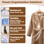 100 Pack Plastic Dry Cleaning Bags, Clear Dust-Proof and Moisture-Proof Clothing Storage Bags, Suitable for Dry Cleaning, Travel, Storage, Moving, 23.6×47.2 Inches - Image 4