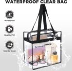 BAGAIL Clear Bags 12x6x12 Stadium Approved Clear Tote Bag with Zipper Closure Crossbody Shoulder Bag with Adjustable Strap - Image 8