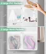 MISSLO Portable 70" Wedding Dress Garment Bag with Bride Tote Bag 8'' Gusseted Dress Bags for Gowns Long 4 Pockets Dress Cover for Women, White - Image 6