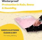 Shipping Bags (12 Pack) with Label Pouch - 14x18 & 18x24 - Poly Mailers for Clothes, Self-Seal Plastic Mailing Envelopes - Tear & Water-Resistant Packaging Bags for Clothing, Not Padded - Image 6