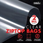Zip Bags Clear Plastic With Zipper Seal - By DiRose | Resealable, Strong, Thick, Sturdy| For Organizing, Travel, Shipping, Packaging, and Storage | 10X12 | 100 Pack - Image 4