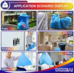 OKKEAI 8 Gallon Kitchen Trash Bags Blue Garbage Bags Strong 30L Trash Can Bags Medium Wastebasket Bin Liners for Home Office, Lawn,Bathroom,60 Count (Fits 7-10 Gallon Bins) - Image 7
