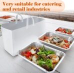 50 Pcs 22" x 14" x 15.25" Full Tray Catering Bags Take out Bags Bulk Catering Bag with Cardboard Bottom and Soft Loop Handles for Restaurant, Retail, Business - Image 6