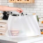 50 Pcs 22" x 14" x 15.25" Full Tray Catering Bags Take out Bags Bulk Catering Bag with Cardboard Bottom and Soft Loop Handles for Restaurant, Retail, Business - Image 7