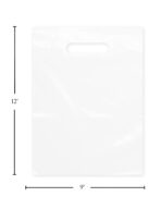 Purple Q Crafts Plastic Bag With Die Cut Handle 9" x 12" Clear Merchandise Bags 100 Pack for Retail, Gifts, Trade Show and More - Image 3