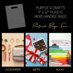 Purple Q Crafts Plastic Bag With Die Cut Handle 9" x 12" Clear Merchandise Bags 100 Pack for Retail, Gifts, Trade Show and More - Image 4