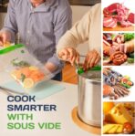 SOUSVIDE ART 37pcs Reusable Vacuum Seal Bags with Vacuum Sealer - 30 Cooking and Storage Bags of 3 Sizes with Pump and Sous Vide Cooker Accessories - Food Safe Kit, Keeps Food Fresh - Image 8