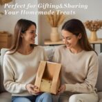 FUNFERY 30 Pcs Sourdough Bread Bags for Home Made Bread Sourdough,Large Paper Bags for Breads Gifting with Window & Cute Seal Stickers,Loaf Bags for Bakery Packaging and Storage(12.79"x8.26"x3.54") | breathable material, cute sticker - Image 5