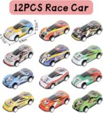 108PCS Race Car Party Favors - Themed Birthday Goodie Bags with Party Straws, Bubble Slap Bracelets, DIY Car Stickers, Pencil Caps - Image 3