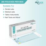 Sterilization Pouches - 200 Pack 4.25” x 12” Sterilizer Bags for Dental Offices - Autoclave Self Sealing Sterilization Pouch for Dental Instruments, Nail Techs, Tattoo, Medical Lab-4.25” x 12” - Image 4