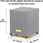 Pallet Cover Tarp Waterproof, Pallet Covers Heavy Duty Waterproof bulk Pallet Covers 48 x 48 x 60'' Outdoor Pallets Tarps Bulk Box Cover 48 x 48 x 60'' Custom Grey Fits Wood Patio Furniture - Image 8