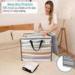 VENO 4 Pack Heavy Duty Moving Bags, Storage Bags, Packing Supplies, Top Zipper, Storage Totes for Camping, Clothes, Bedding, Comforters, Pillows (22 Gallon Clear, 4 Pack) - Image 3