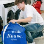 Handy Laundry Bag Shoulder Strap Extra Large - Drawstring Locking Closure, Durable Material, Heavy Duty Stitching, Hands Free Carrying - Perfect College Dorm (Blue, 30" x 40") - Image 6