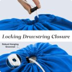 Handy Laundry Bag Shoulder Strap Extra Large - Drawstring Locking Closure, Durable Material, Heavy Duty Stitching, Hands Free Carrying - Perfect College Dorm (Blue, 30" x 40") - Image 7