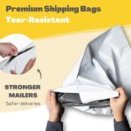 Shipping Bags (30 Pack) with Label Pouch - 8x12, 10x14 & 12x16 - Poly Mailers for Clothes, Self-Seal Plastic Mailing Envelopes - Tear & Water-Resistant Packaging Bags for Clothing, Not Padded - Image 5