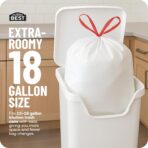 Heavy-Duty Trash Bags – 120 count, 18 Gallon White, Ultra Thick Drawstring Garbage Bags – Leak-Resistant for Home & Commercial Use, Big Trash Bags, Made in USA - Image 3
