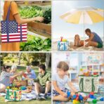 BALEINE 3Pk Reusable Grocery Bags, Foldable Shopping Bags for Groceries with Reinforced Bottom & Handles (Mosaic) - Image 3