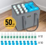 BALEINE 3Pk Reusable Grocery Bags, Foldable Shopping Bags for Groceries with Reinforced Bottom & Handles (Mosaic) - Image 5