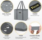 BALEINE 3Pk Reusable Grocery Bags, Foldable Shopping Bags for Groceries with Reinforced Bottom & Handles (Mosaic) - Image 7