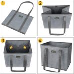 BALEINE 3Pk Reusable Grocery Bags, Foldable Shopping Bags for Groceries with Reinforced Bottom & Handles (Mosaic) - Image 8