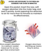 30 Mylar Bags for Food Storage 1 Gallon - Extra Thick 15 Mil - Long Term & Food Grade - Mylar Bags with Oxygen Absorbers 400cc- Zipper, Resealable, Stand-up Gousset - Bolsas Mylar con Abosrbentes - Image 7