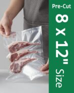 Syntus 100 Count Vacuum Sealer Bags Quart 8 x 12 inch for Seal a Meal, Commercial Grade BPA Free Heavy Duty Precut Seal Bags, Food Vac Bags for Storage, Meal Prep or Sous Vide - Image 3