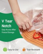 Syntus 100 Count Vacuum Sealer Bags Quart 8 x 12 inch for Seal a Meal, Commercial Grade BPA Free Heavy Duty Precut Seal Bags, Food Vac Bags for Storage, Meal Prep or Sous Vide - Image 5