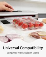 Syntus 100 Count Vacuum Sealer Bags Quart 8 x 12 inch for Seal a Meal, Commercial Grade BPA Free Heavy Duty Precut Seal Bags, Food Vac Bags for Storage, Meal Prep or Sous Vide - Image 6