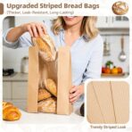 25 pcs Paper Bread Bags, Sourdough Bread Bags for Homemade Bread, Large Bakery Bags with Window for Packaging Baked Goods, Loaves, Label Seal sticker included - Image 4