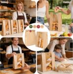 25 pcs Paper Bread Bags, Sourdough Bread Bags for Homemade Bread, Large Bakery Bags with Window for Packaging Baked Goods, Loaves, Label Seal sticker included - Image 8