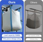 2 Pack FIBC Bulk Bag, 1.5 Ton Bag, 35"L x 35"W x 43"H, 3300lbs SWL, Duffle Top Flat Bottom, Heavy Duty Bulk Bags for Industry Agriculture - Image 4