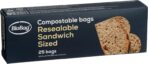 BioBag 100% Certified Compostable Resealable Sandwich Bags, 25 Count, Perfect for Lunches, Snacks, and On The Go Green - Image 6